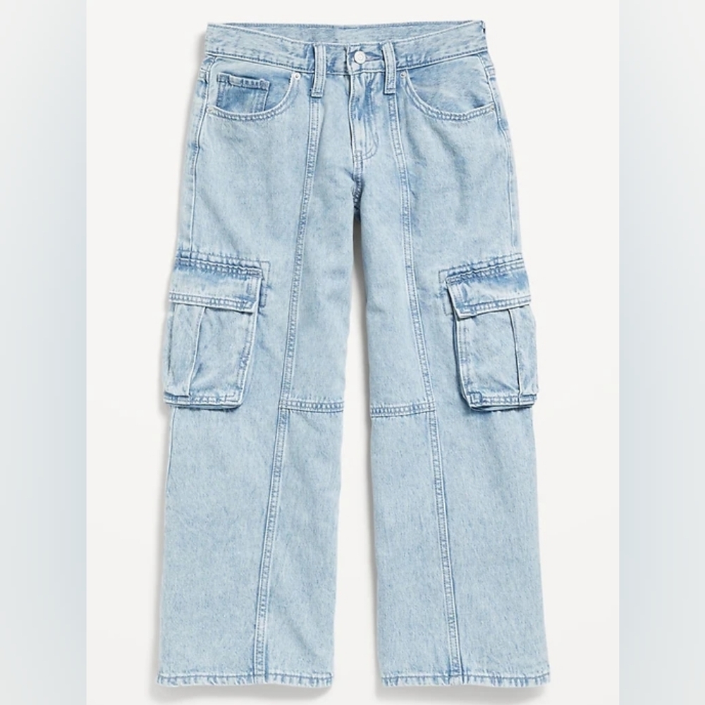 Old Navy Light Wash Blue Denim Jeans - Faded Indigo Detail